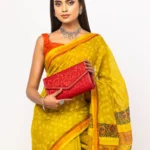 Red Fabric Embroidered Purse