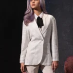 Off White Embroidered Muslin HERSTORY Jacket